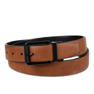 Kenneth Cole Reaction Men’s Reversible Faux Leather Stretch Dress Belt NWT